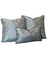 Blue Abstract Linen