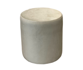 Beige Velvet Pouf