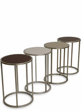 Circle Shagreen Brass Side Table