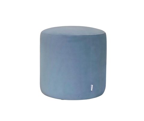 Beige Velvet Pouf