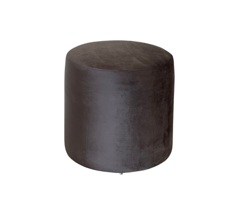 Beige Velvet Pouf