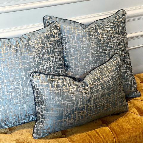 Blue Abstract Linen