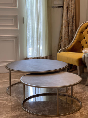 Chelsea Nesting Table (Coffee Table Shagreen Two Tone)