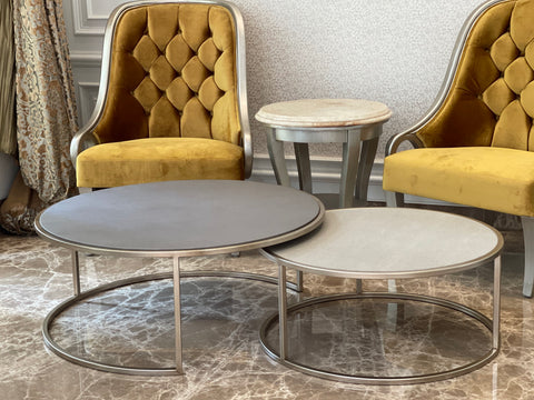 Chelsea Nesting Table (Coffee Table Shagreen Two Tone)