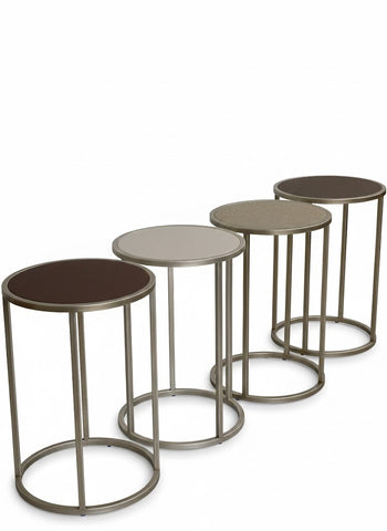 Circle Shagreen Brass Side Table